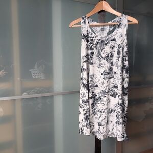 Lole Black and White Marble Tennis Dress - Large